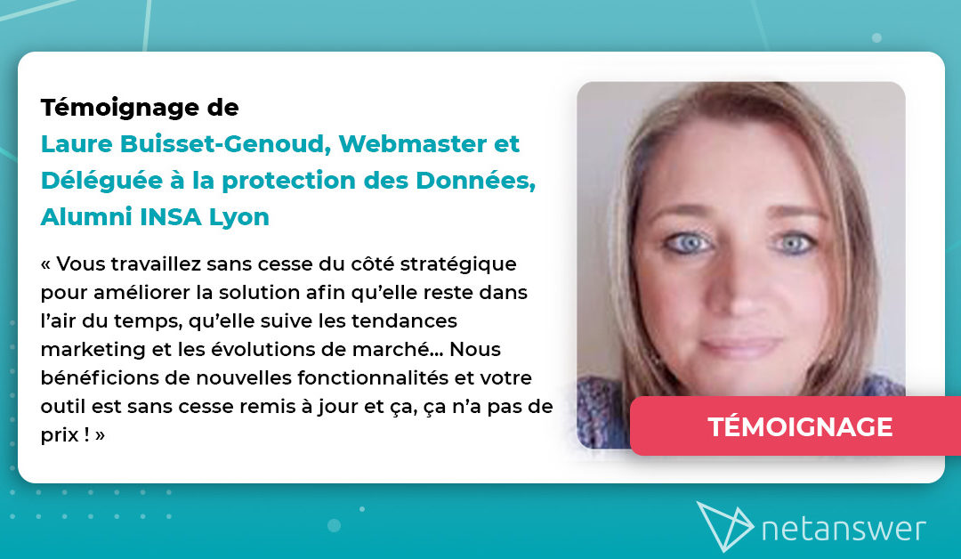 Témoignage de Laure BUISSET-GENOUD, Webmaster et Déléguée à la protection des Données, Alumni INSA Lyon