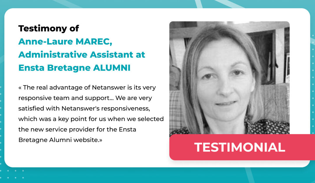 Testimony of Anne-Laure MAREC, Administrative Assistant at Ensta Bretagne ALUMNI