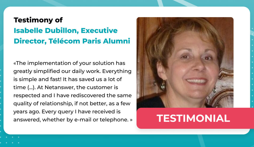 Testimony of Isabelle Dubillon, Executive Director, Télécom Paris Alumni