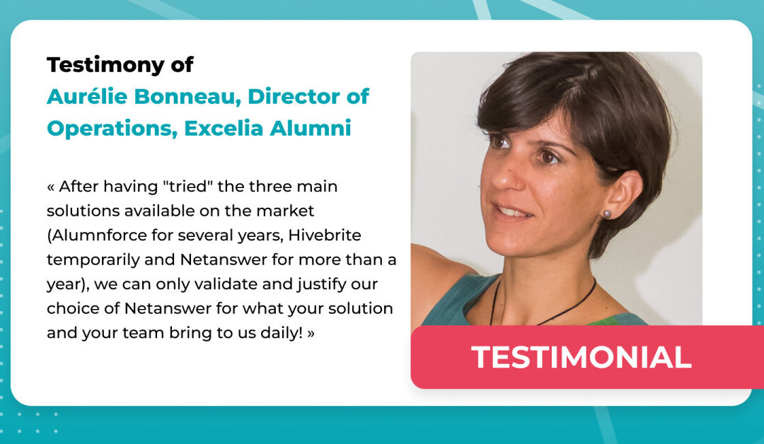 Testimony of Aurélie Bonneau, Director of Operations, Excelia Alumni